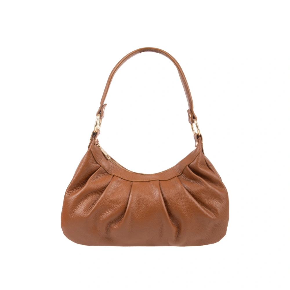 Geanta de umar din piele naturala Chiara Canotti CC1746, Cognac, #3, Bagsy