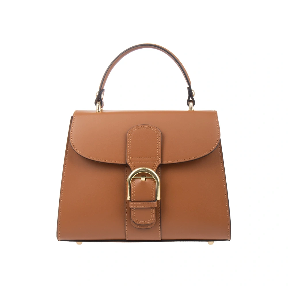 Genti - Geanta de mana din piele naturala Chiara Canotti CC1751, Cognac, Bagsy