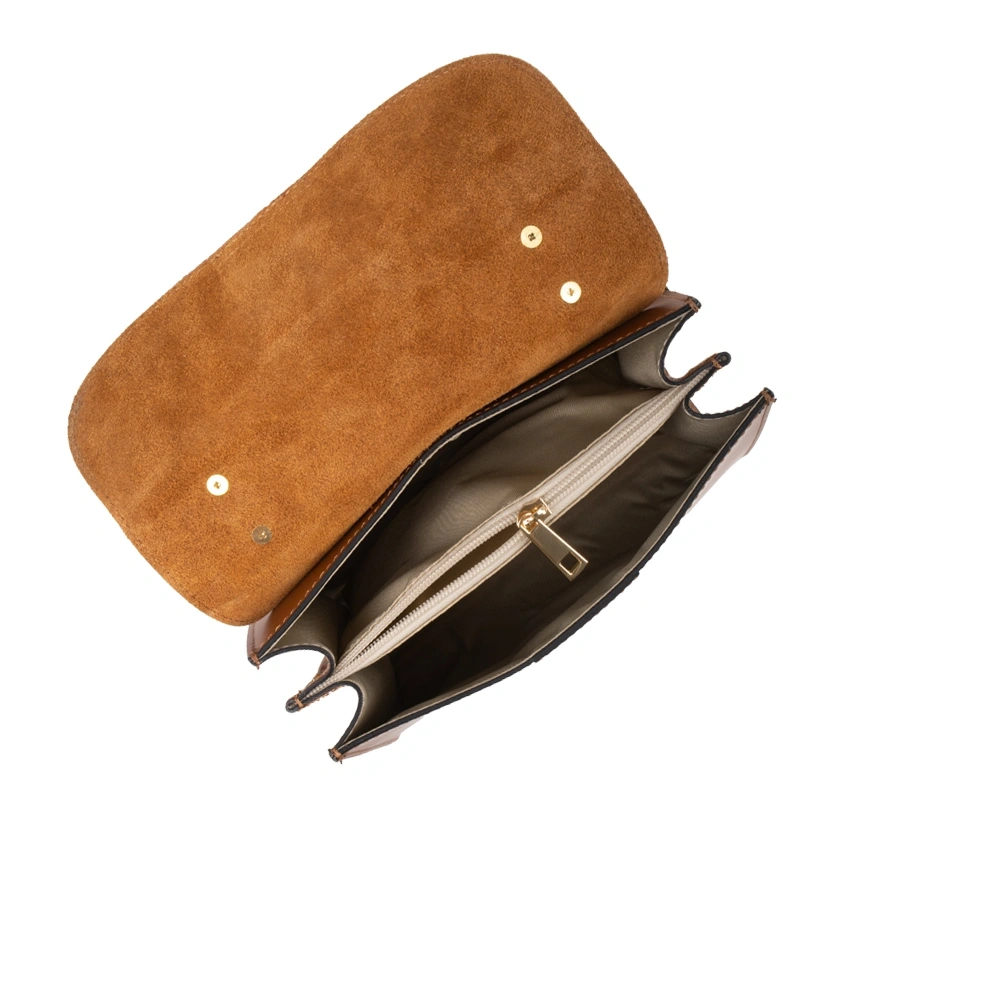 Geanta de mana din piele naturala Chiara Canotti CC1751, Cognac, #4, Bagsy