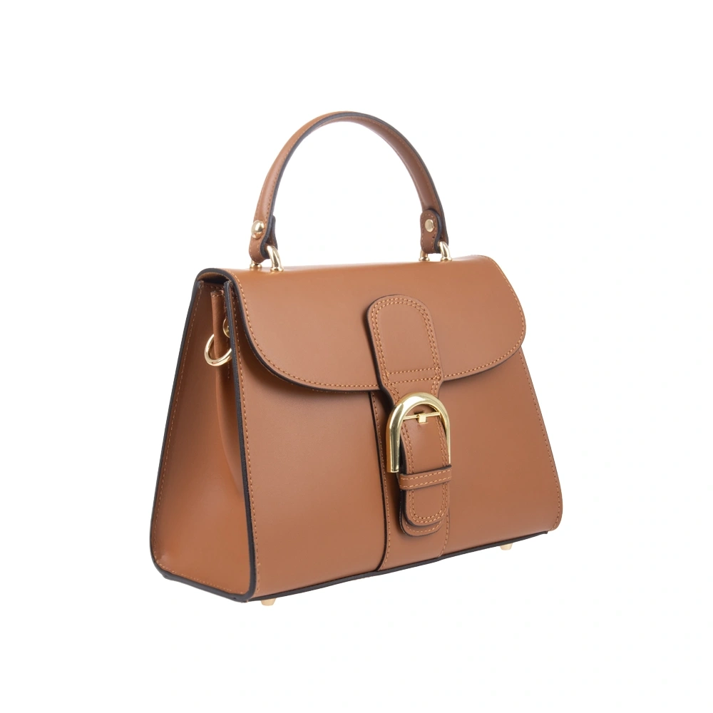 Geanta de mana din piele naturala Chiara Canotti CC1751, Cognac, #2, Bagsy