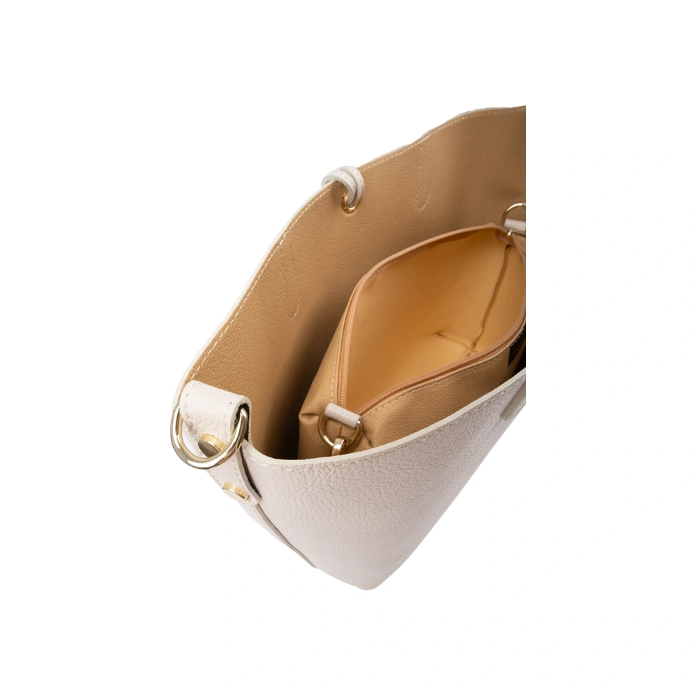 Geanta de umar din piele naturala Antonia Moretti AM1754, Beige, #5, Bagsy