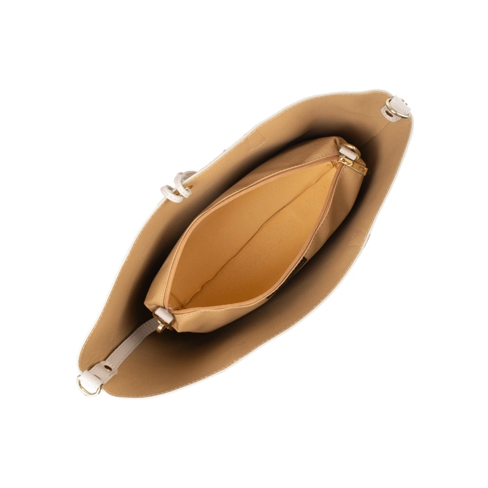 Geanta de umar din piele naturala Antonia Moretti AM1754, Beige, #4, Bagsy