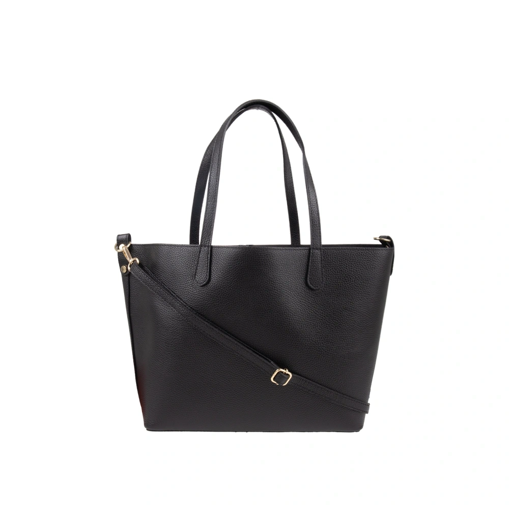 Geanta de umar din piele naturala Antonia Moretti AM1754, Negru, Nr. 3, Bagsy