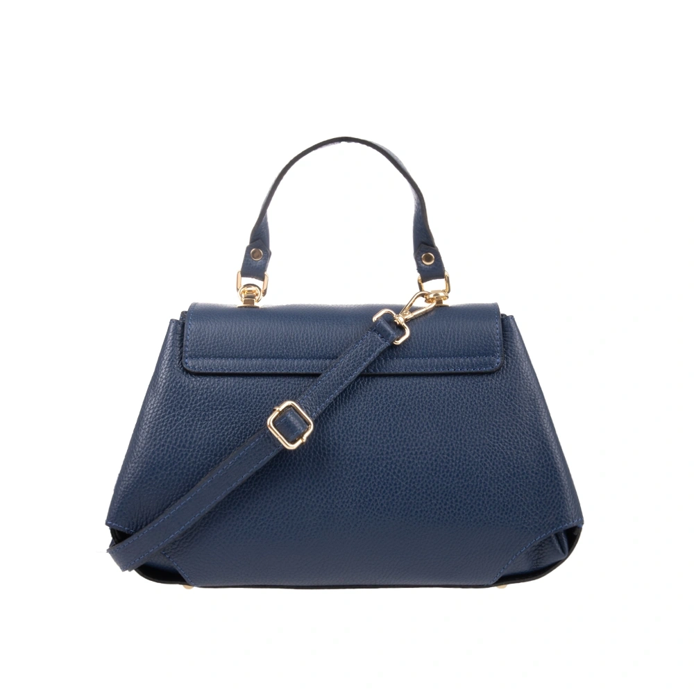 Geanta de mana din piele naturala Antonia Moretti AM1756, Albastru, #3, Bagsy