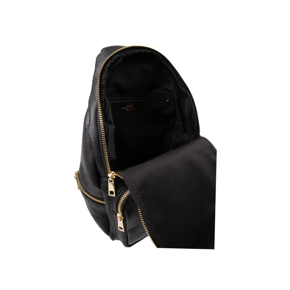 Rucsac dama din piele naturala Chiara Canotti CC1758, Negru, #5, Bagsy