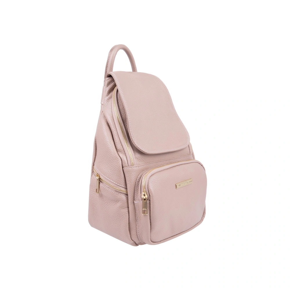 Rucsac dama din piele naturala Chiara Canotti CC1758, Roz prafuit, #2, Bagsy