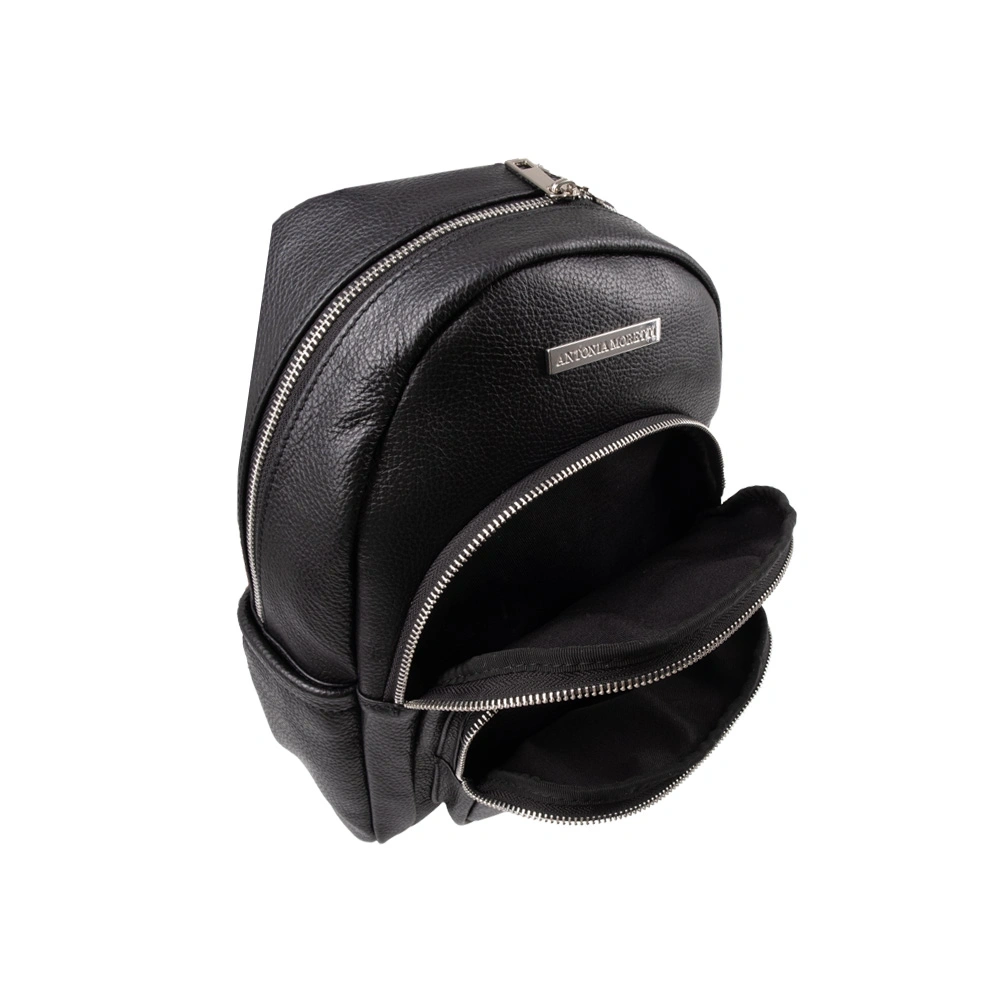 Rucsac dama din piele naturala Antonia Moretti AM1759, Negru, #4, Bagsy