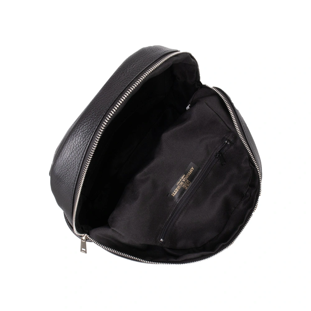 Rucsac dama din piele naturala Antonia Moretti AM1759, Negru, #5, Bagsy