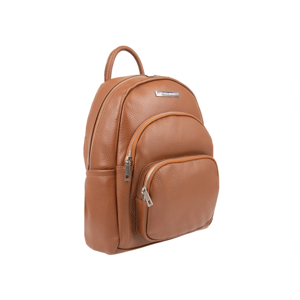 Rucsac dama din piele naturala Antonia Moretti AM1759, Cognac, #2, Bagsy