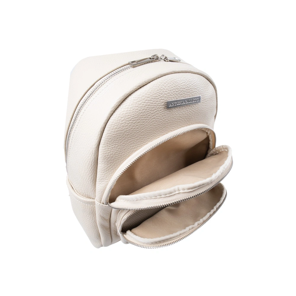 Rucsac dama din piele naturala Antonia Moretti AM1759, Bej, #4, Bagsy