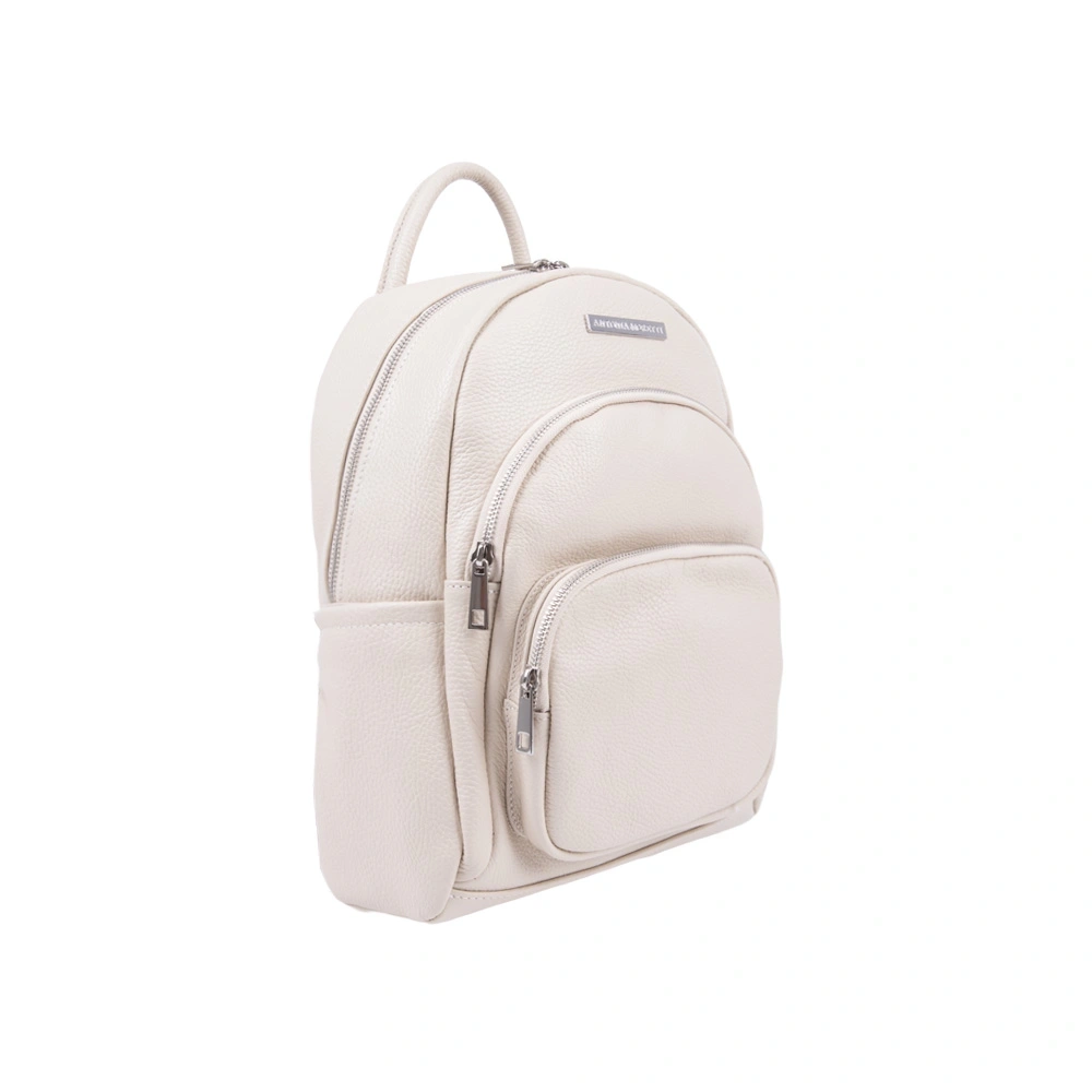 Rucsac dama din piele naturala Antonia Moretti AM1759, Bej, #2, Bagsy