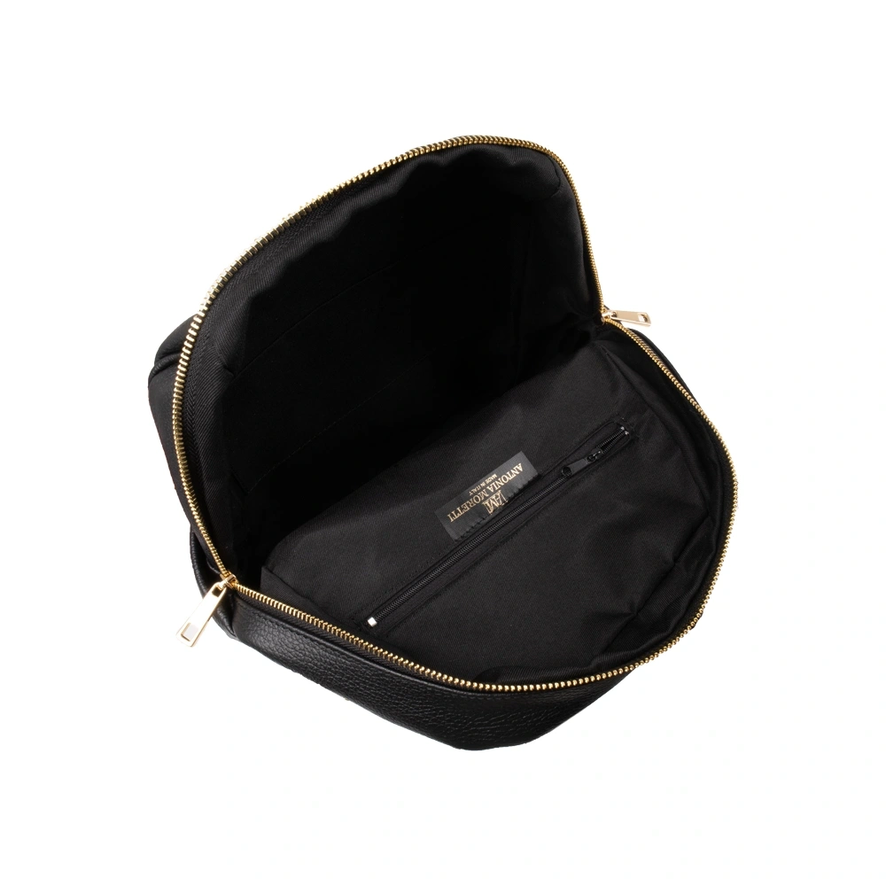 Rucsac dama din piele naturala Antonia Moretti AM1760, Negru, Nr. 4, Bagsy