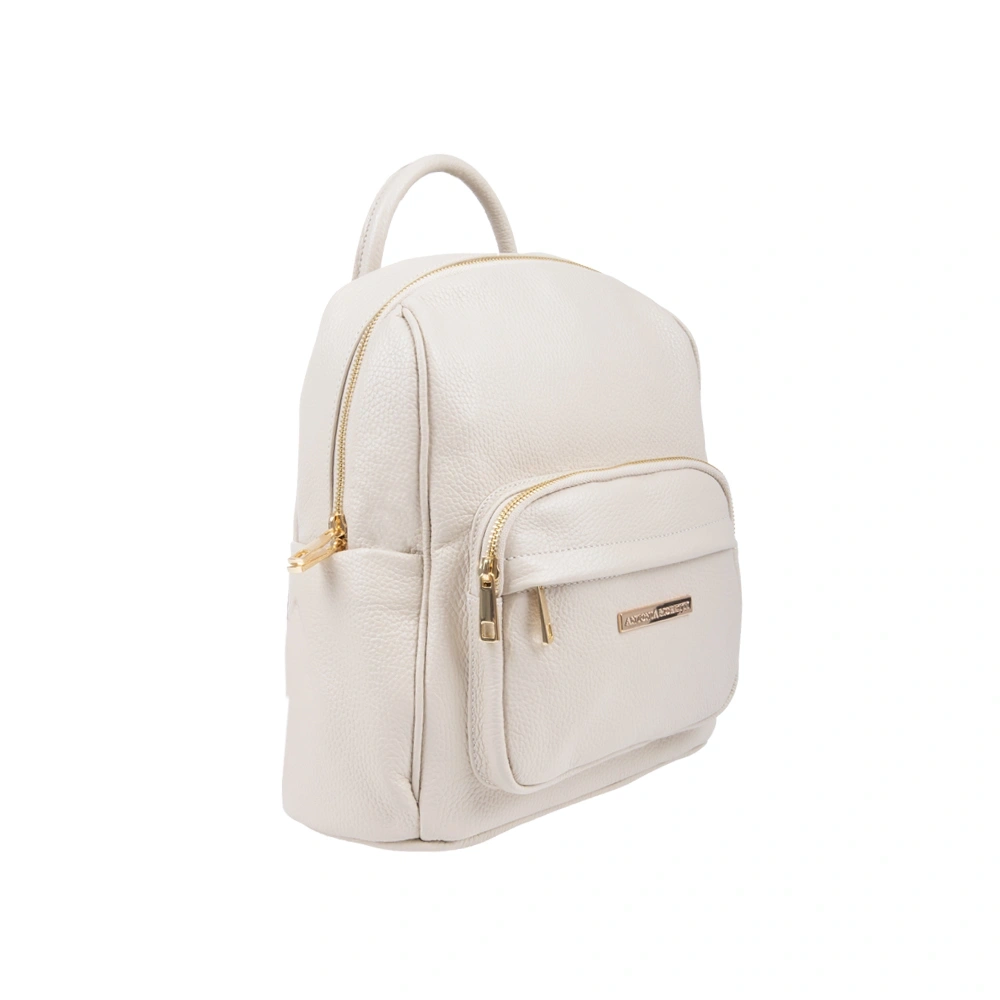 Rucsac dama din piele naturala Antonia Moretti AM1760, Bej, #2, Bagsy