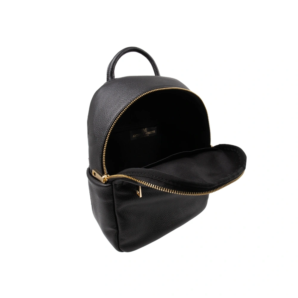 Rucsac dama din piele naturala Antonia Moretti AM1761, Negru, #4, Bagsy