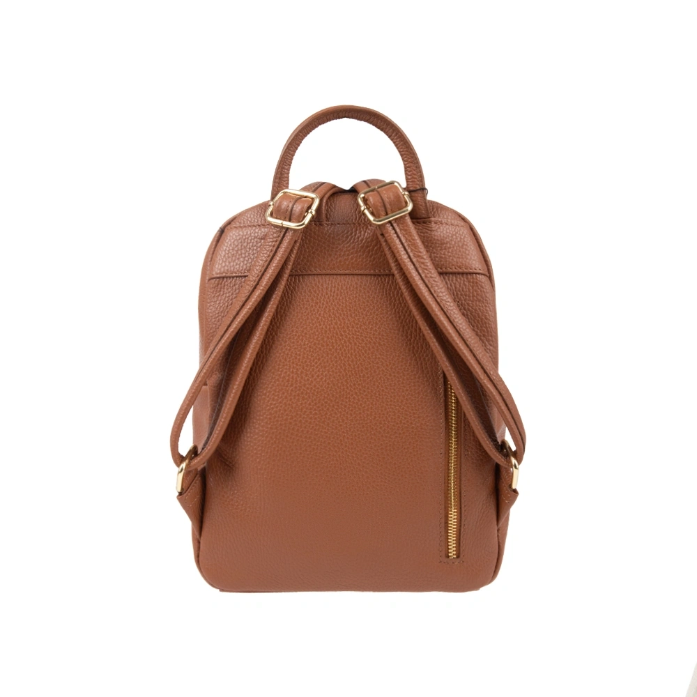Rucsac dama din piele naturala Antonia Moretti AM1761, Cognac, #3, Bagsy