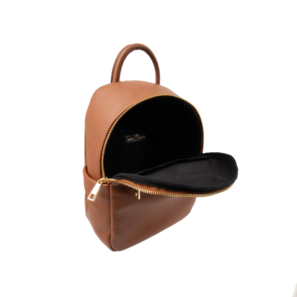 Rucsac dama din piele naturala Antonia Moretti AM1761, Cognac, #4, Bagsy