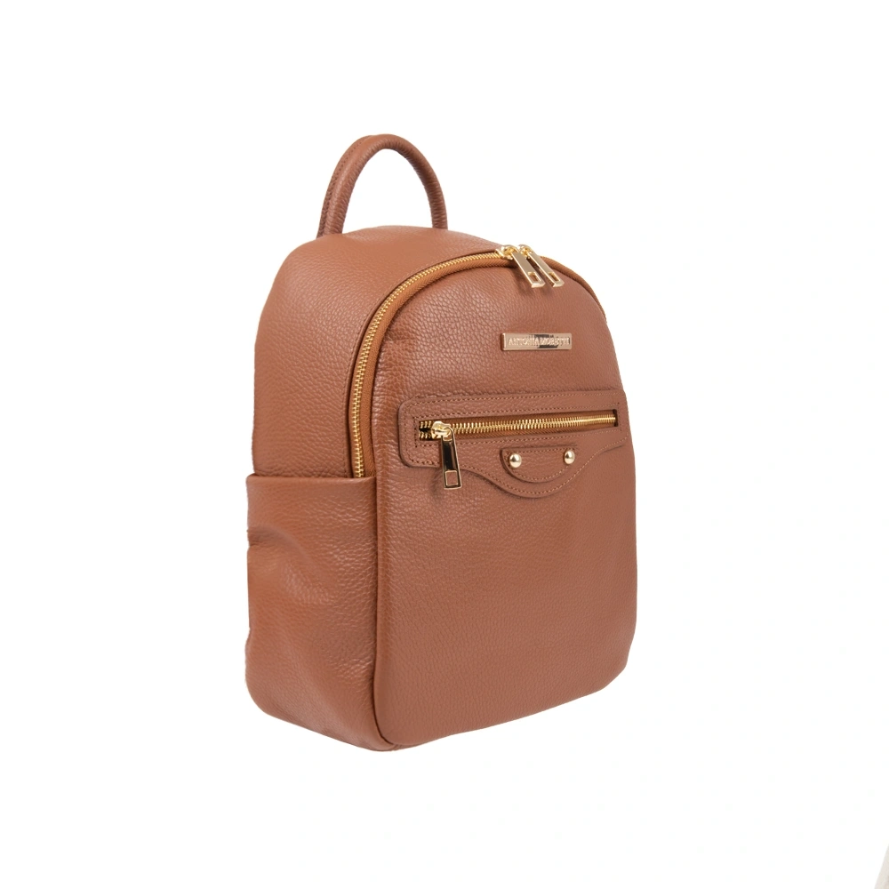 Rucsac dama din piele naturala Antonia Moretti AM1761, Cognac, #2, Bagsy
