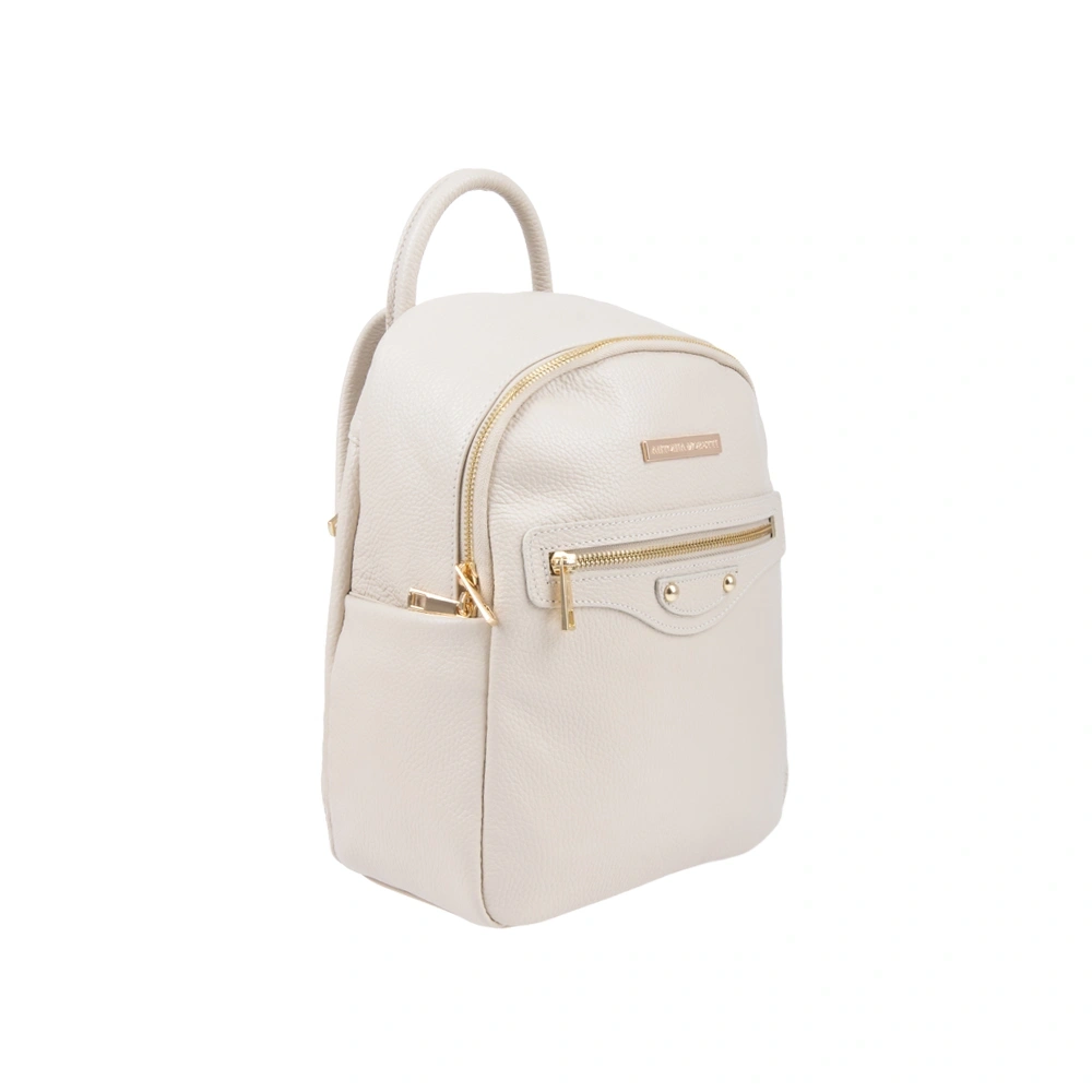 Rucsac dama din piele naturala Antonia Moretti AM1761, Bej, #2, Bagsy