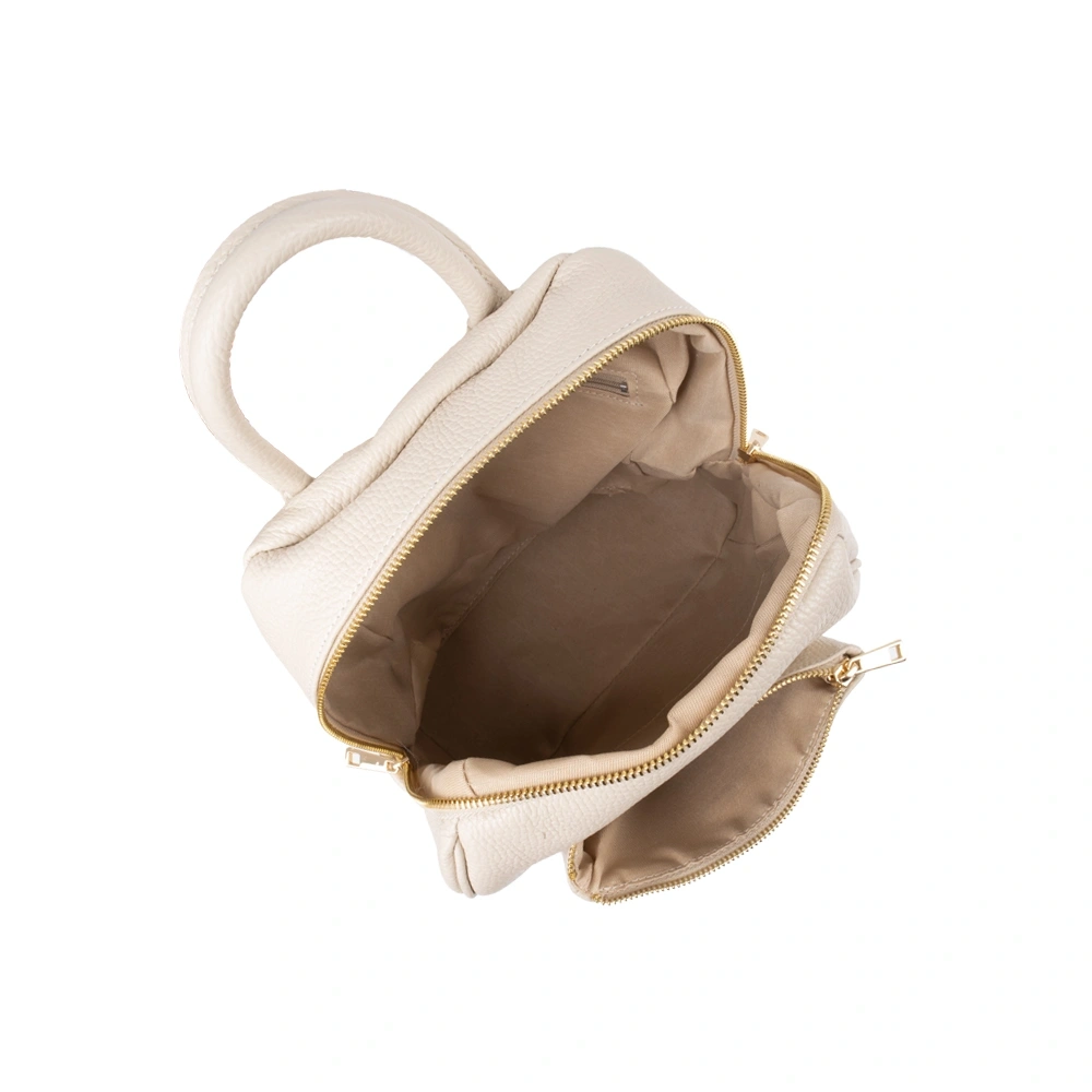 Rucsac dama din piele naturala Antonia Moretti AM1762, Bej, #4, Bagsy