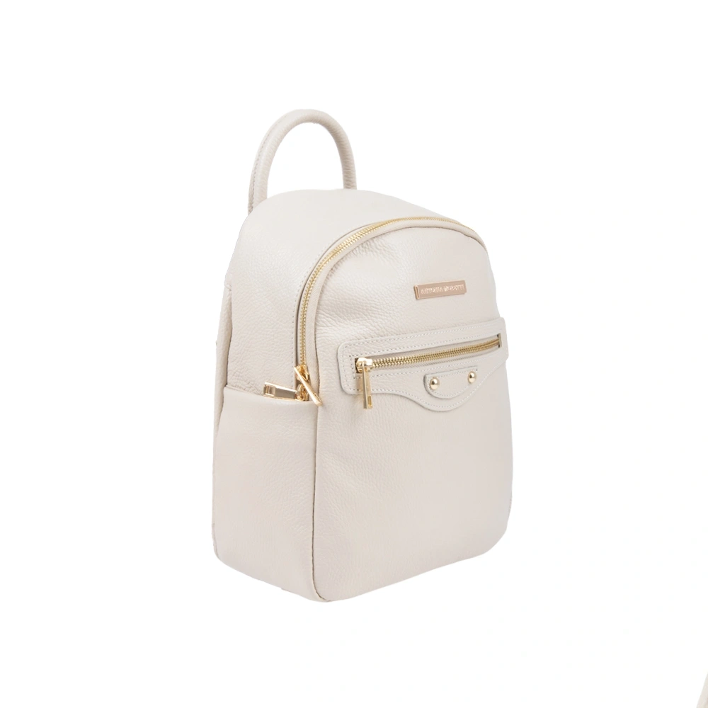 Rucsac dama din piele naturala Antonia Moretti AM1762, Bej, #2, Bagsy