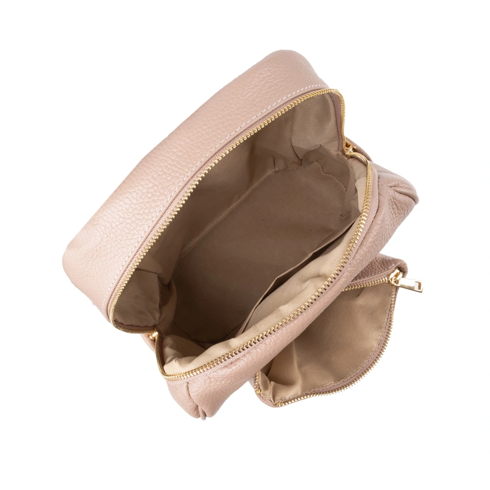 Rucsac dama din piele naturala Antonia Moretti AM1762, Roz prafuit, #4, Bagsy