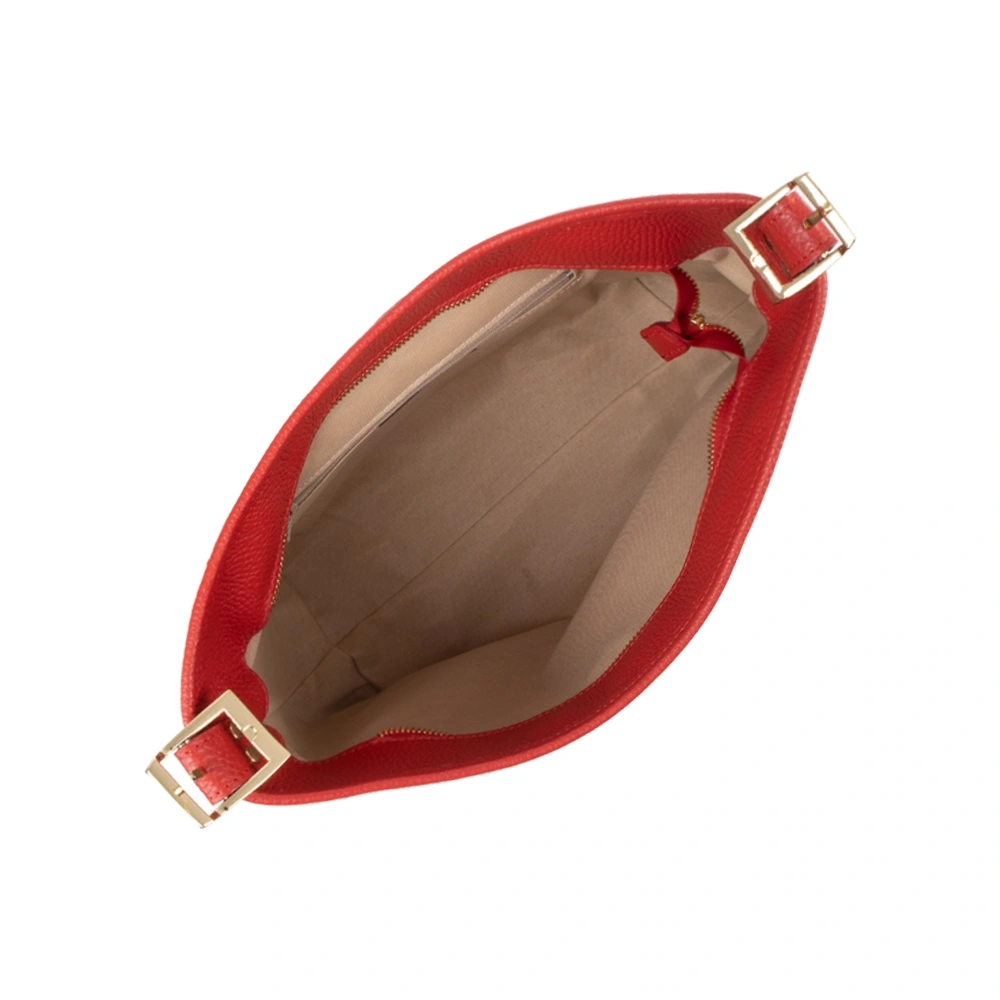 Geanta de umar din piele naturala Antonia Moretti AM1763, Rosu, #4, Bagsy