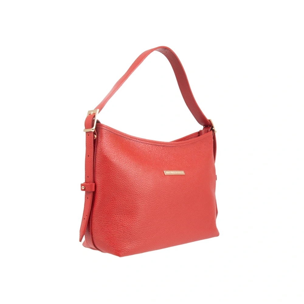 Geanta de umar din piele naturala Antonia Moretti AM1763, Rosu, #2, Bagsy