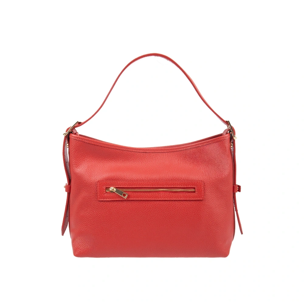 Geanta de umar din piele naturala Antonia Moretti AM1763, Rosu, #3, Bagsy