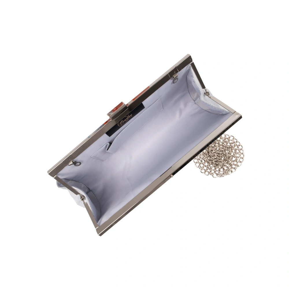 Geanta de ocazie Carolina di Rosa CR1770, Argintiu, Nr. 4, Bagsy