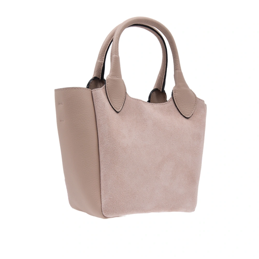 Geanta de mana din piele naturala Chiara Canotti CC1792, Roz prafuit, #2, Bagsy