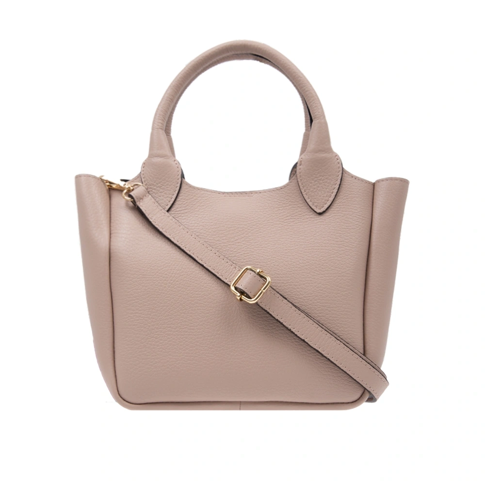 Geanta de mana din piele naturala Chiara Canotti CC1792, Roz prafuit, #3, Bagsy