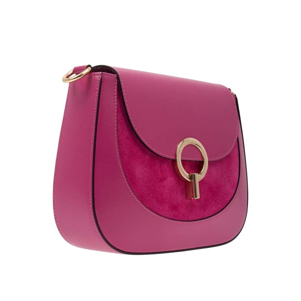 Geanta de mana din piele naturala Chiara Canotti CC1801, Fucsia, Nr. 2, Bagsy