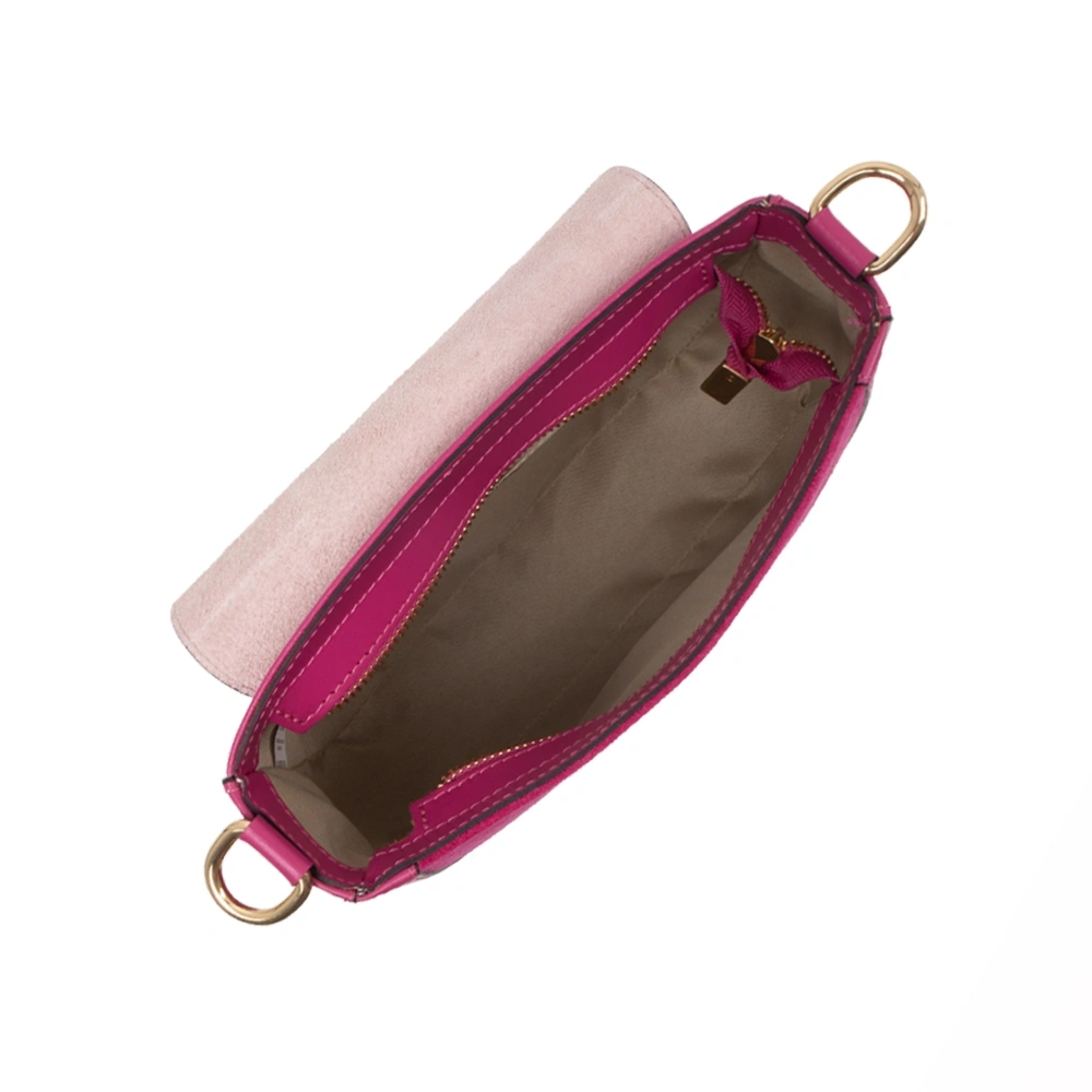 Geanta de mana din piele naturala Chiara Canotti CC1801, Fucsia, Nr. 4, Bagsy