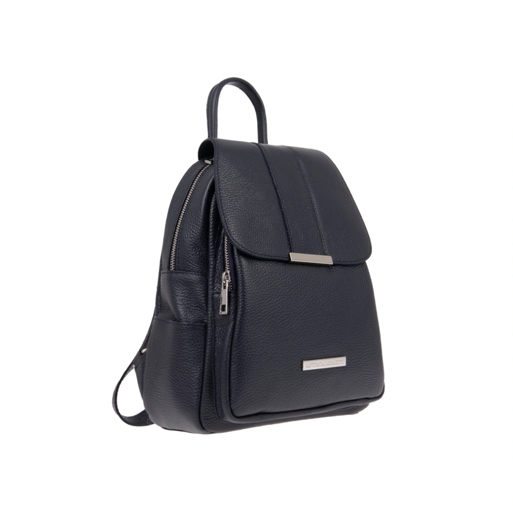 Rucsac dama din piele naturala Antonia Moretti AM1802, Albastru, #2, Bagsy
