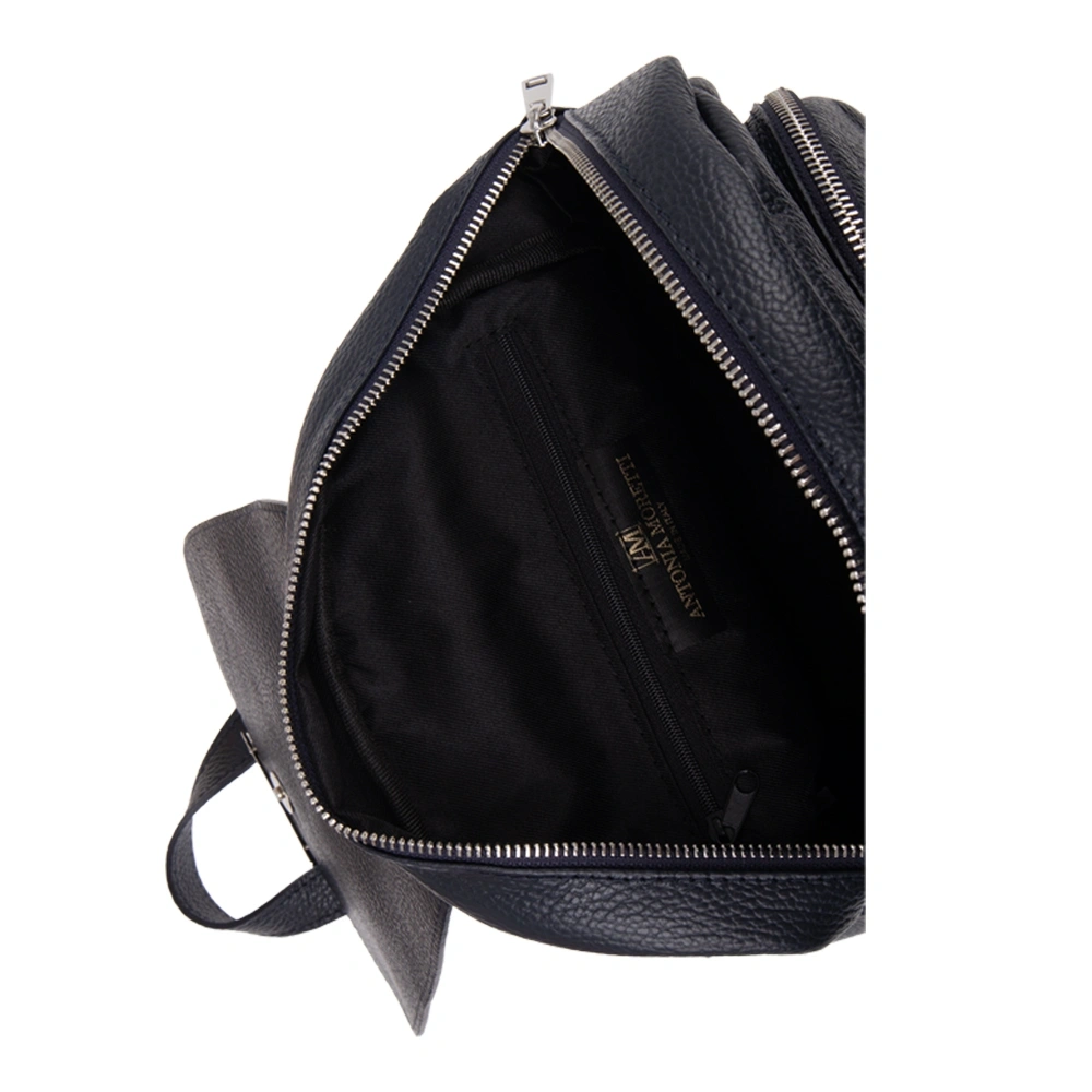 Rucsac dama din piele naturala Antonia Moretti AM1802, Albastru, #4, Bagsy