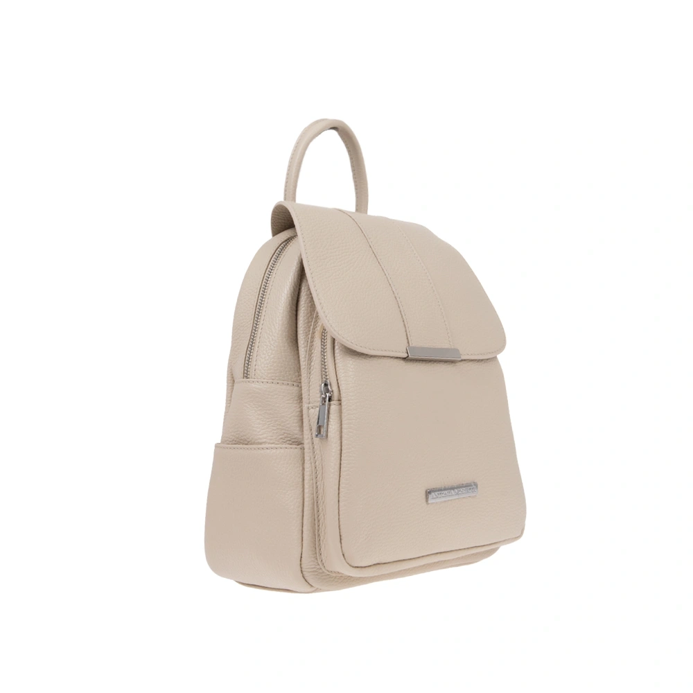Rucsac dama din piele naturala Antonia Moretti AM1802, Bej, #2, Bagsy