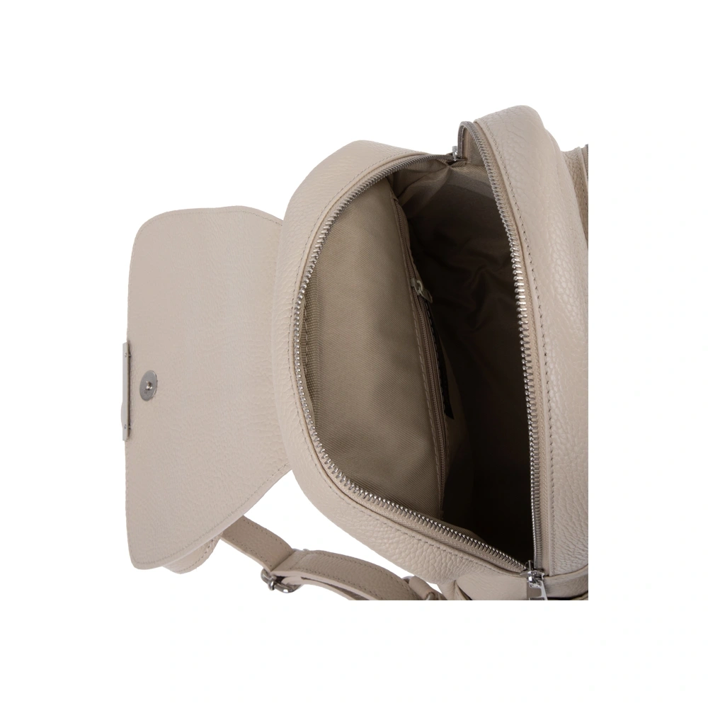Rucsac dama din piele naturala Antonia Moretti AM1802, Bej, #4, Bagsy