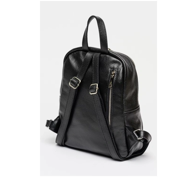 Rucsac dama din piele naturala Antonia Moretti AM1806, Negru, #2, Bagsy