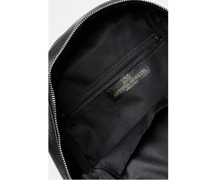 Rucsac dama din piele naturala Antonia Moretti AM1806, Negru, #3, Bagsy