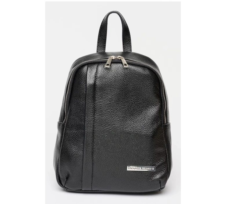Rucsac dama din piele naturala Antonia Moretti AM1806, Negru, #1, Bagsy