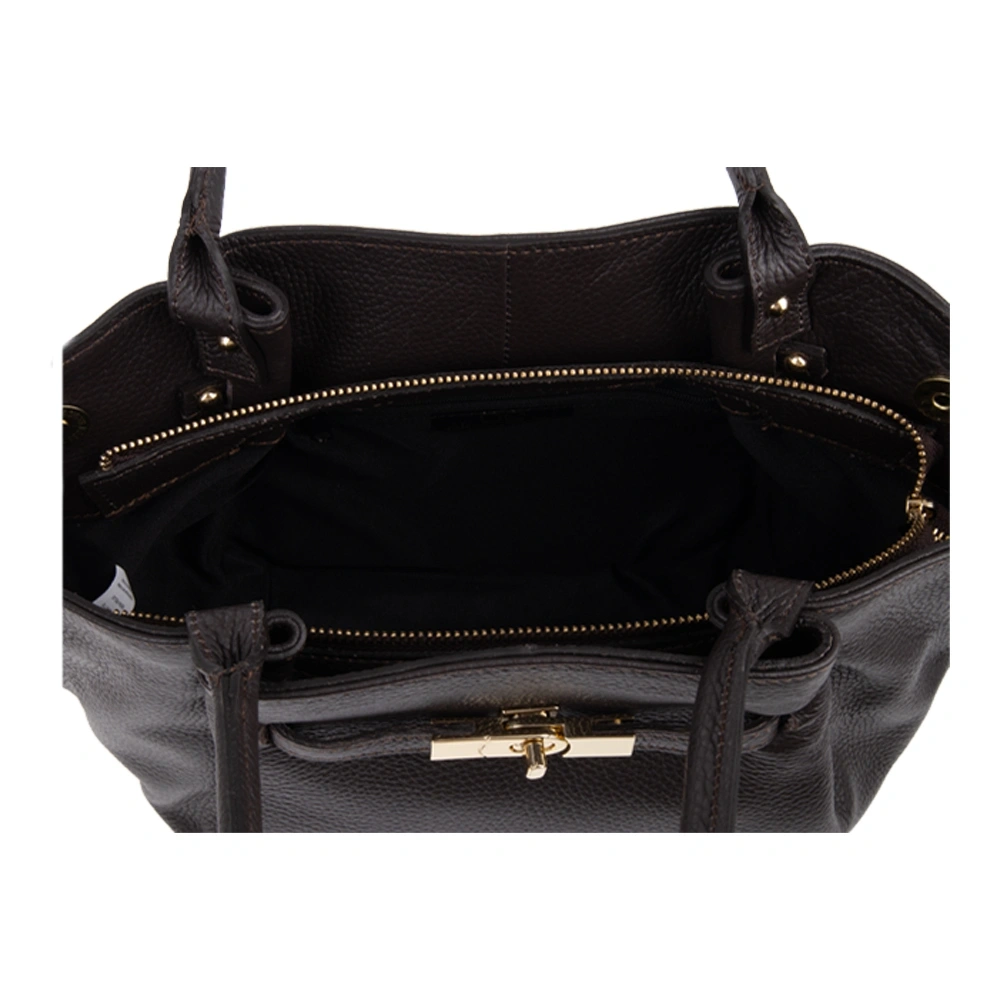 Geanta de mana din piele naturala Chiara Canotti CC1807, Maro, #4, Bagsy