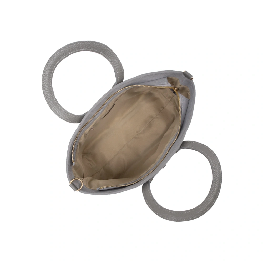 Geanta de mana din piele naturala Chiara Canotti CC1808, Gri, #4, Bagsy