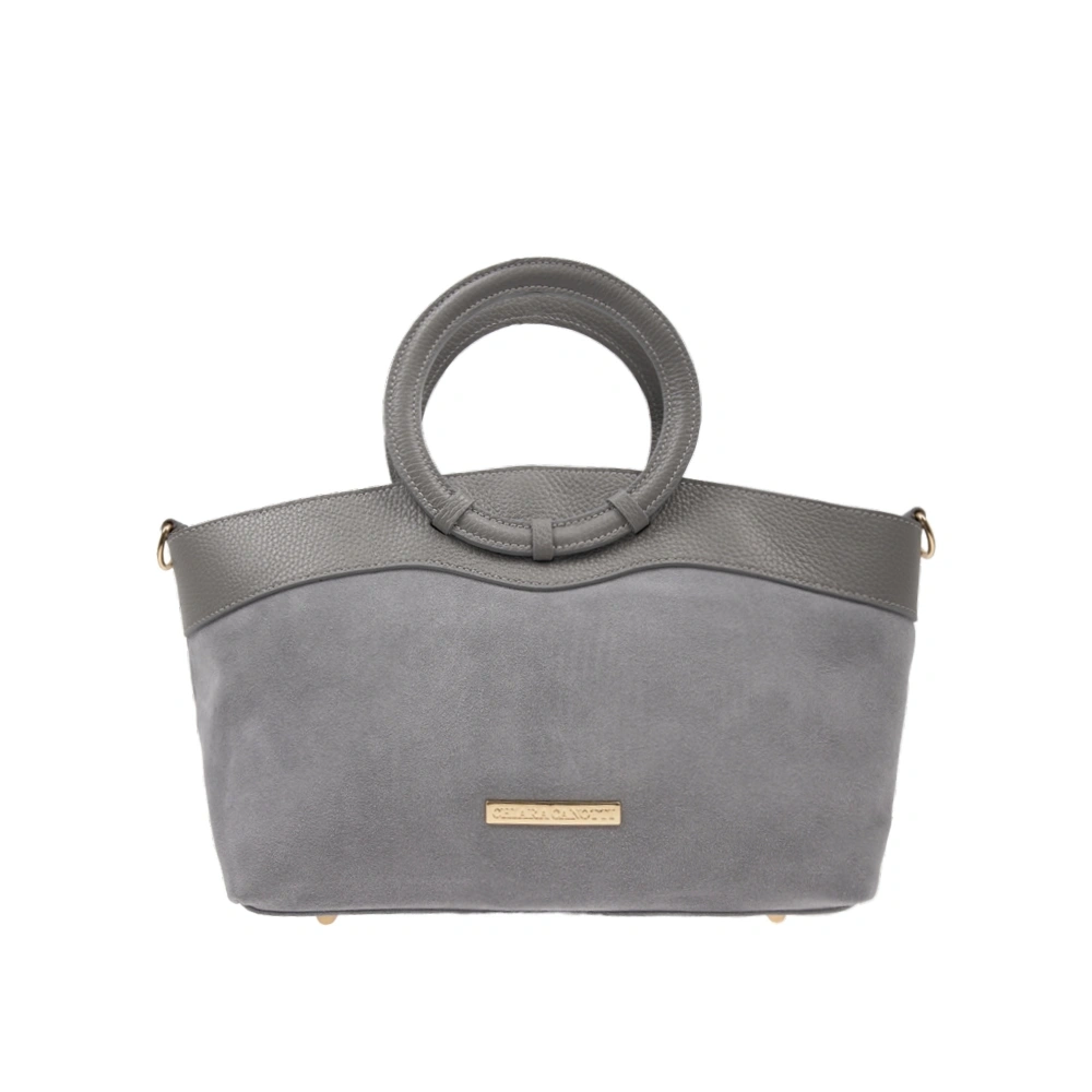 Geanta de mana din piele naturala Chiara Canotti CC1808, Gri, #1, Bagsy