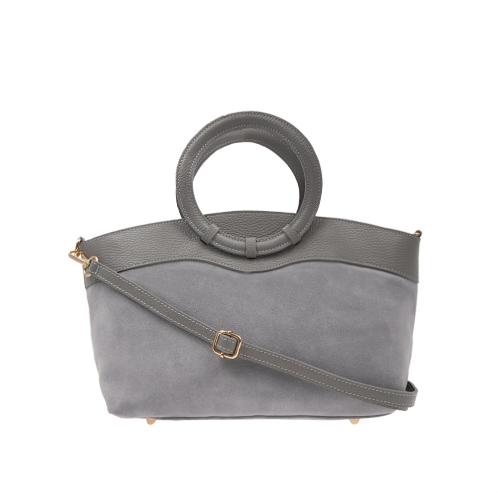 Geanta de mana din piele naturala Chiara Canotti CC1808, Gri, #3, Bagsy