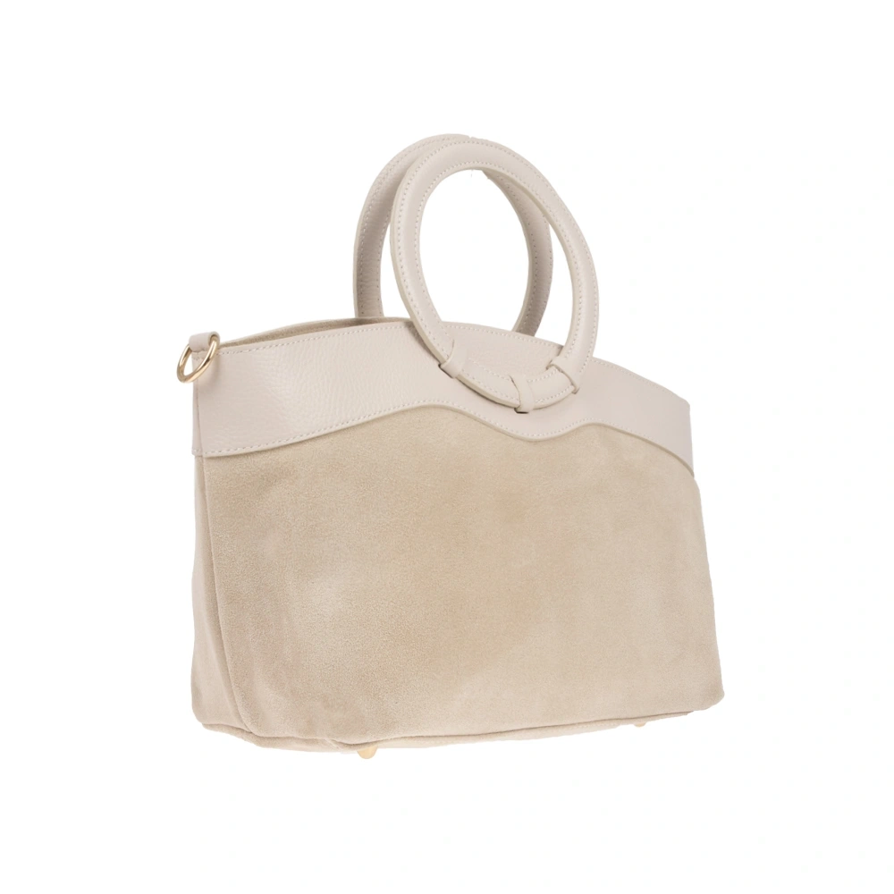 Geanta de mana din piele naturala Chiara Canotti CC1808, Bej, #2, Bagsy