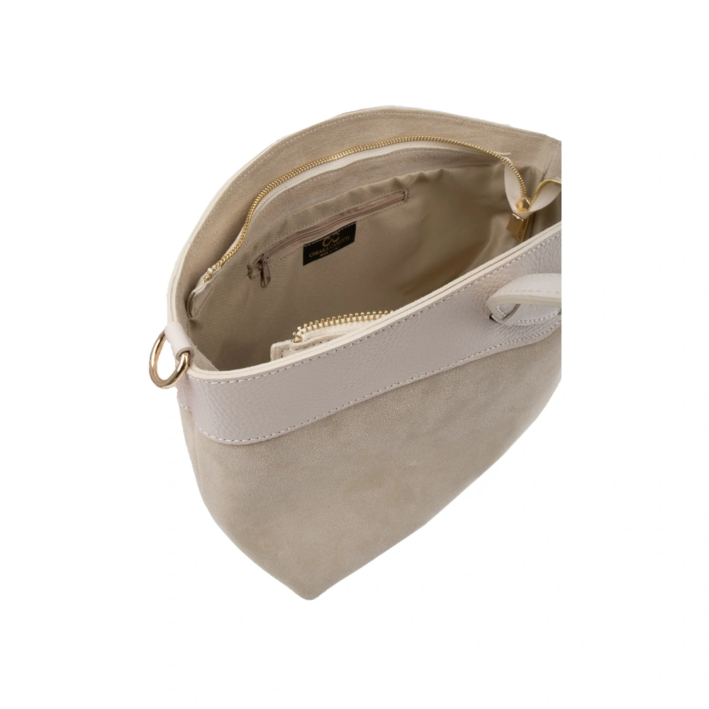 Geanta de mana din piele naturala Chiara Canotti CC1808, Bej, #5, Bagsy