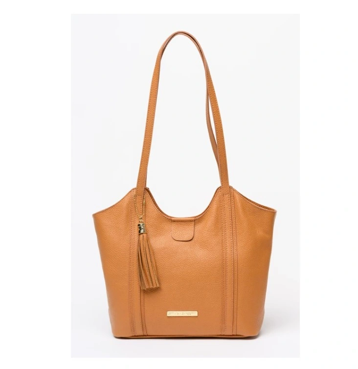 Geanta de umar din piele naturala Chiara Canotti CC1813, Cognac, #1, Bagsy