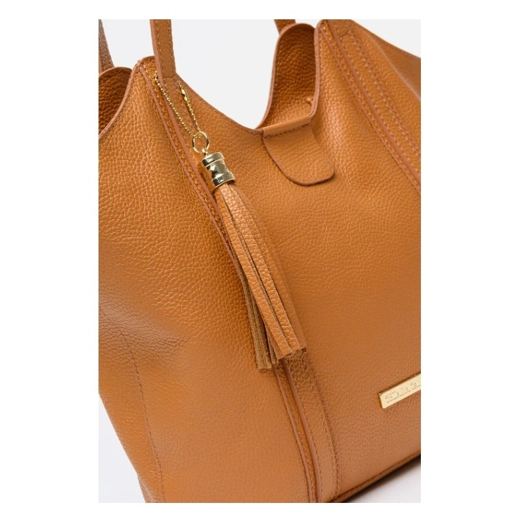 Geanta de umar din piele naturala Chiara Canotti CC1813, Cognac, #4, Bagsy