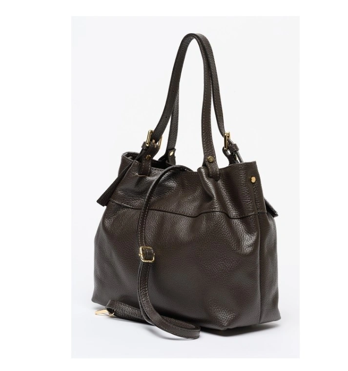 Geanta de mana din piele naturala Chiara Canotti CC1815, Maro, #2, Bagsy