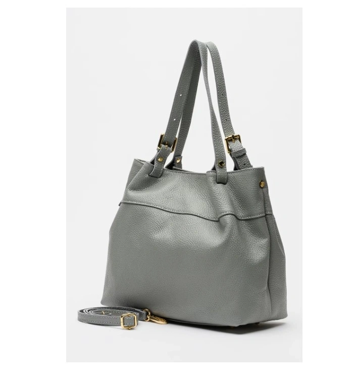 Geanta de mana din piele naturala Chiara Canotti CC1815, Gri, #2, Bagsy